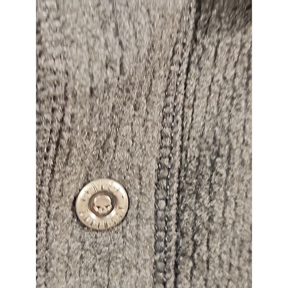 Harley Davidson Fleece shirt jacket with skull embroidered logo Size: X-l - Picture 4 of 8